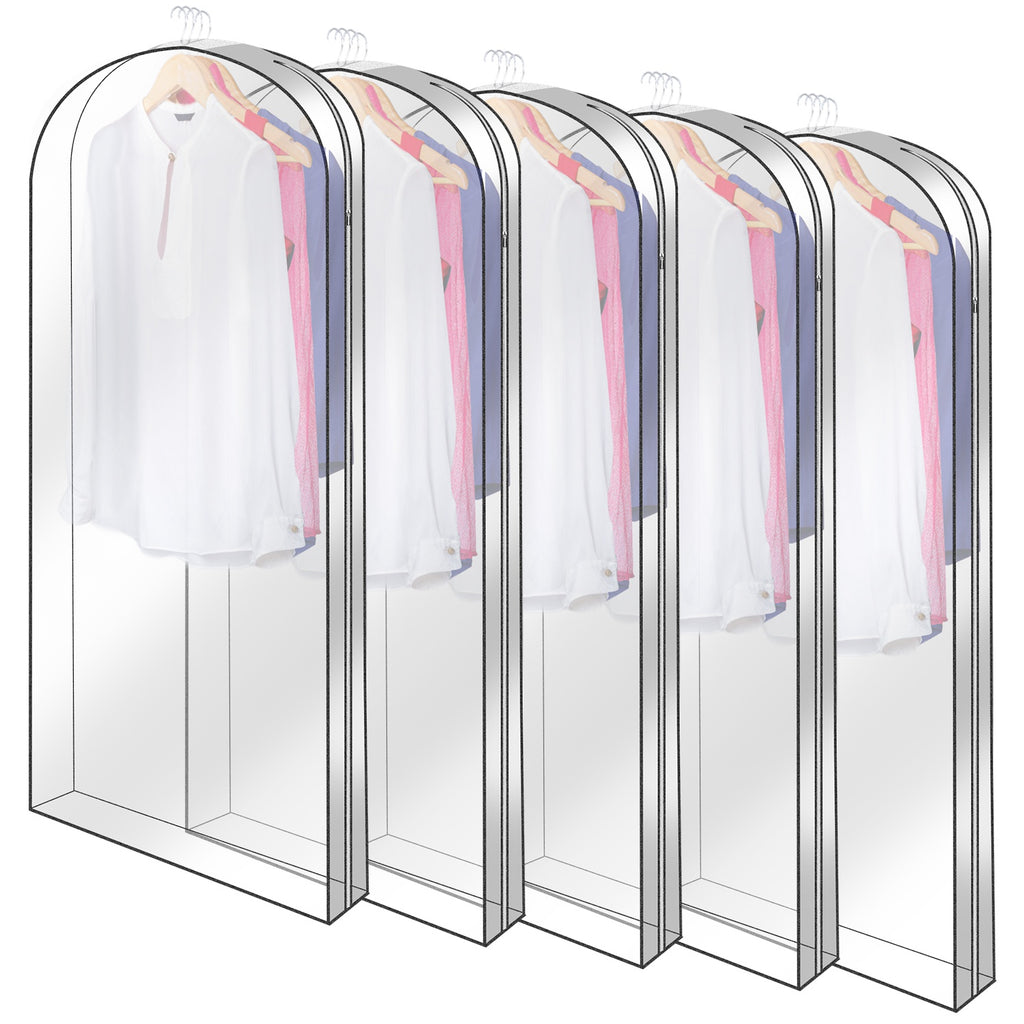 5 Pack 60In OU 40In Options Sac de vêtement pour suspendre des vêtements Organisation Imperméable à la poussière Waterpr