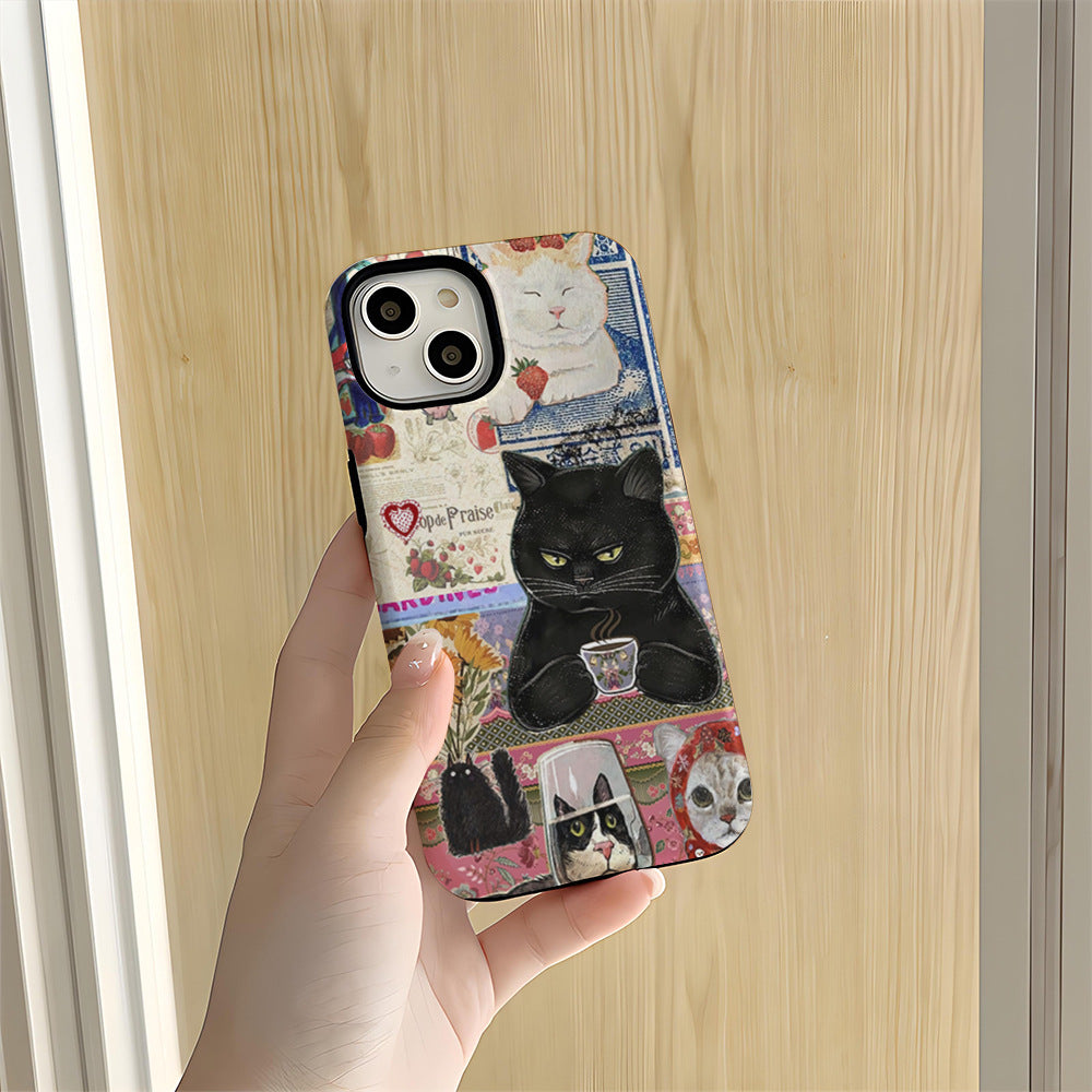 Double Layer Protection Cute Cat Phone Case