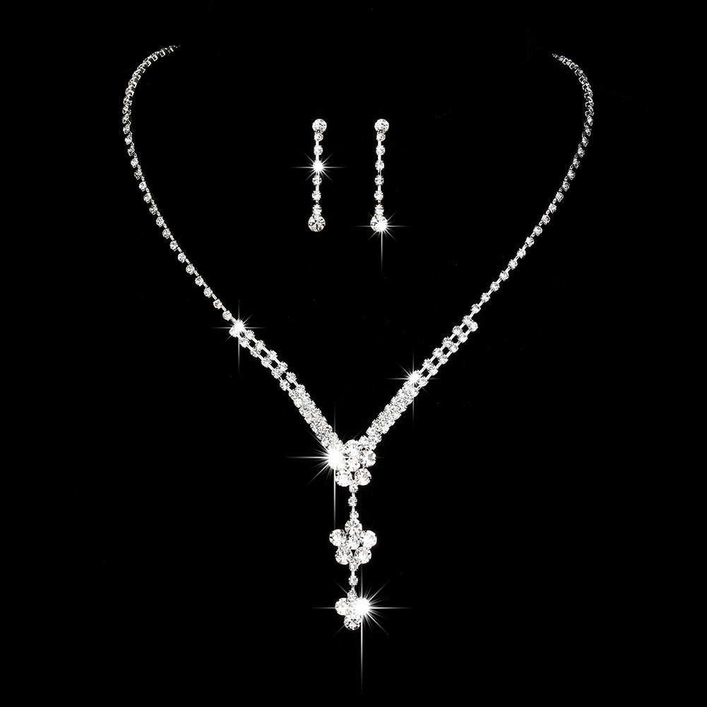 Ensemble de bijoux Y-Drop CZ 3Pcs pour femmes