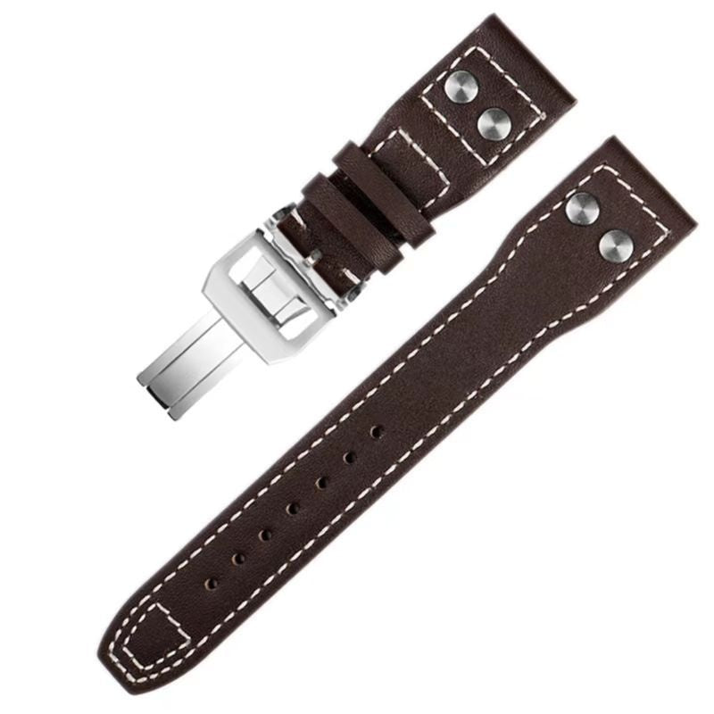 Bracelet de montre en cuir véritable Jet de feu portugais
