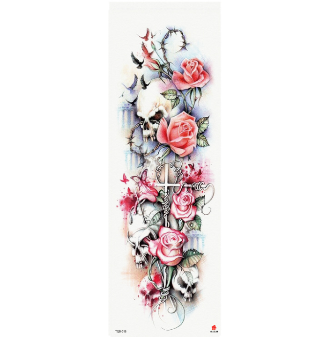Plein bras étanche tatouage autocollants personnalisés 170 modèles disponibles mode belle simple d
