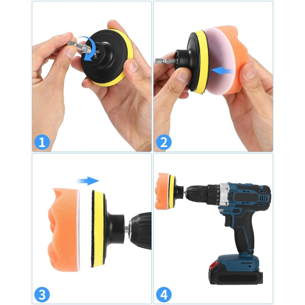 Sponge and Wool Pad Polishing Kit for Cars