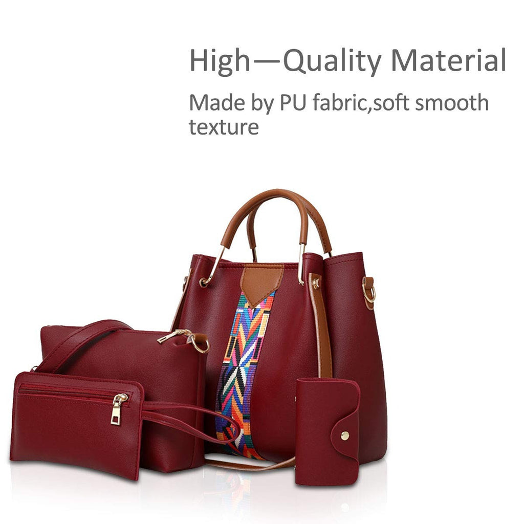 Sacs à main pour femmes Sacs à épaules Sacs à main de 4 pcs Sacs à main pour dames Sacs pour le corps supérieur