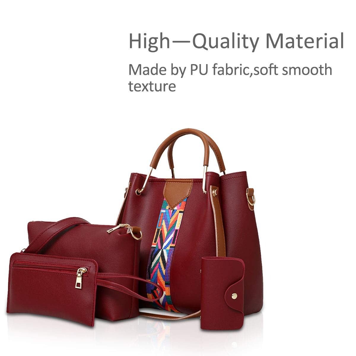 Sacs à main pour femmes Sacs à épaules Sacs à main de 4 pcs Sacs à main pour dames Sacs pour le corps supérieur