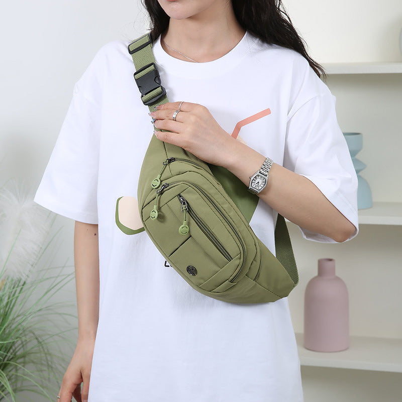 Simple Crossbody Bag Forest Series Polytile Leisure Nylon Sac à épaule Sports de plein air Mob