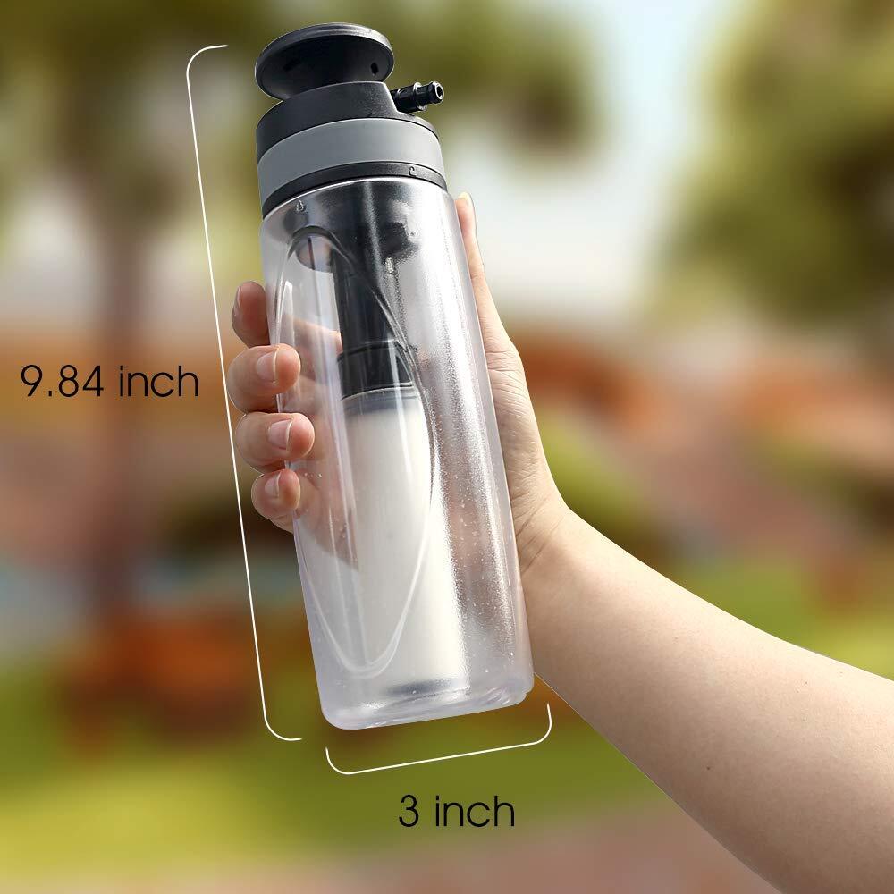 Bouteille d'eau filtrée de 26 oz de 750ml avec paille de filtre pour camping en plein air