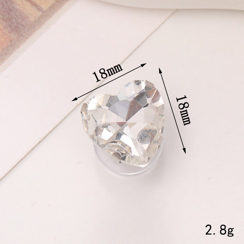 Jeans Button Trou Chaussures Diy Accessoires Bright Crystal Classic Style Ornement Accessoires