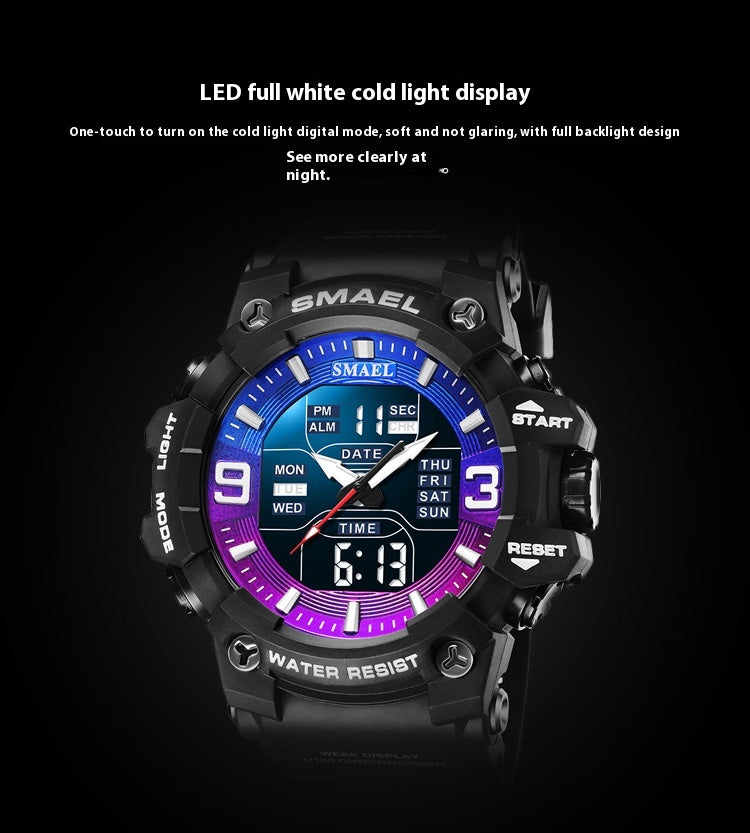 Montre électronique étanche à l'eau de sport