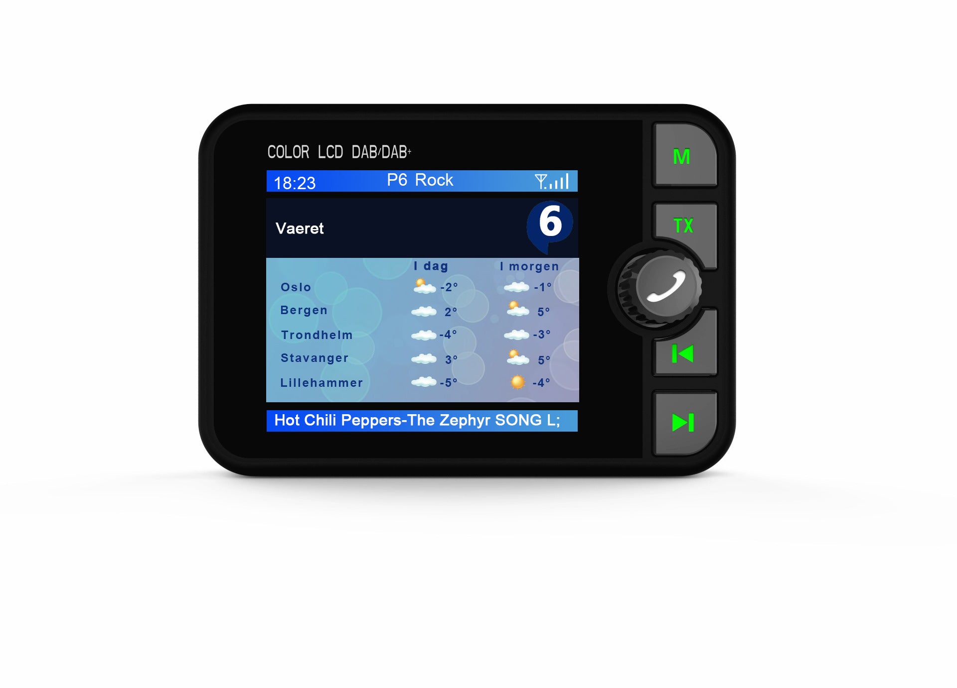 Station européenne écran couleur populaire voiture DAB récepteur numérique Bluetooth MP3 multifonction