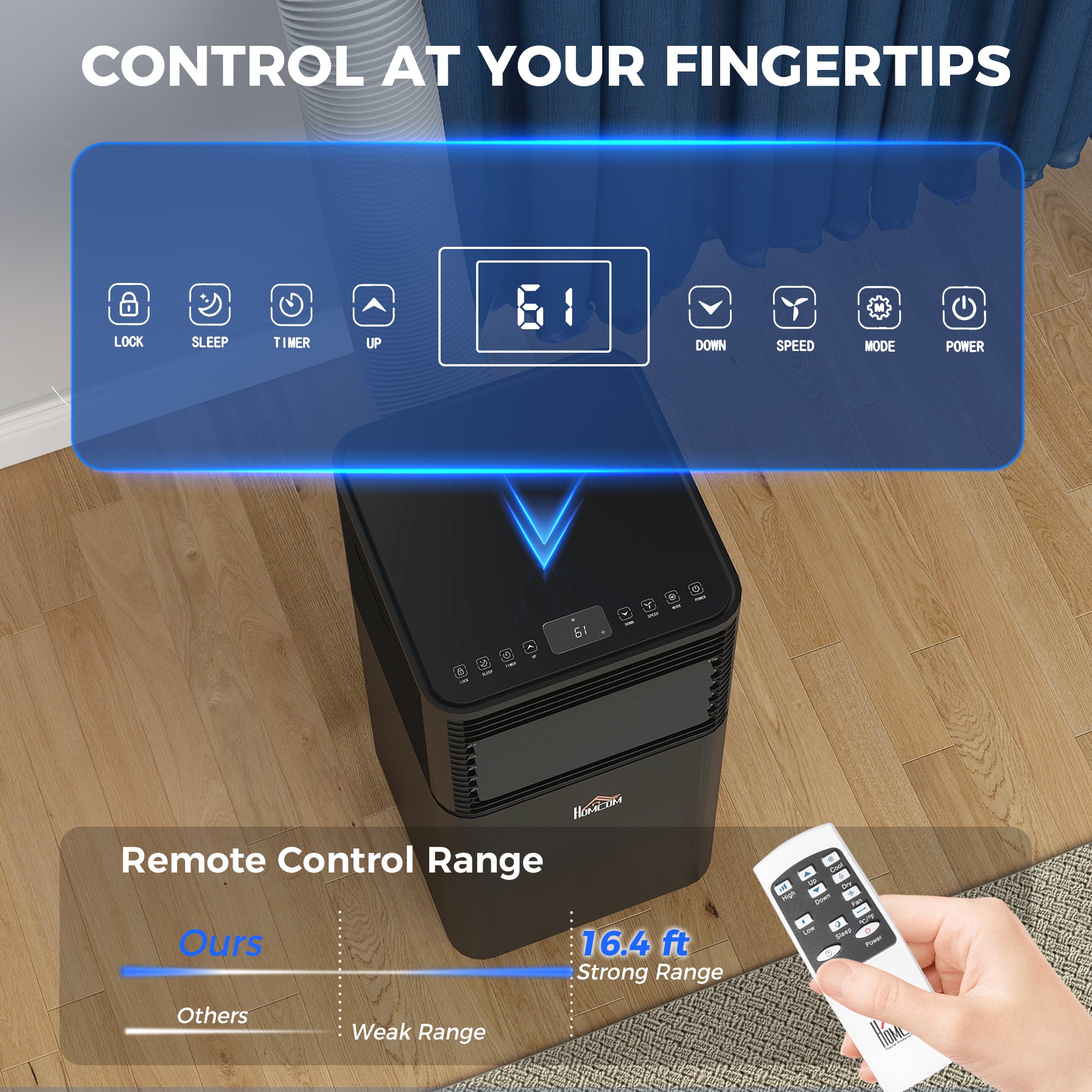 10000 BTU Climatiseur portable avec déshumidificateur