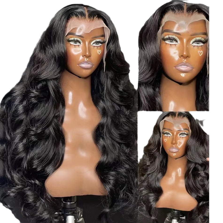 Femmes Long Curly Perruque avec une cape de dentelle