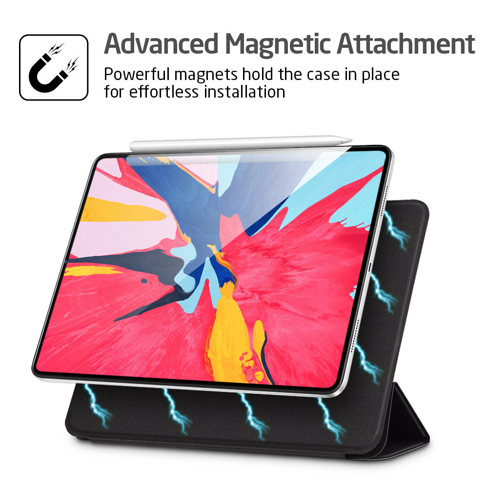Boîtier magnétique intelligent pour IPad Pro 11 Couverture Trifold Stand Magnet Case Magnetic Attachment Ru