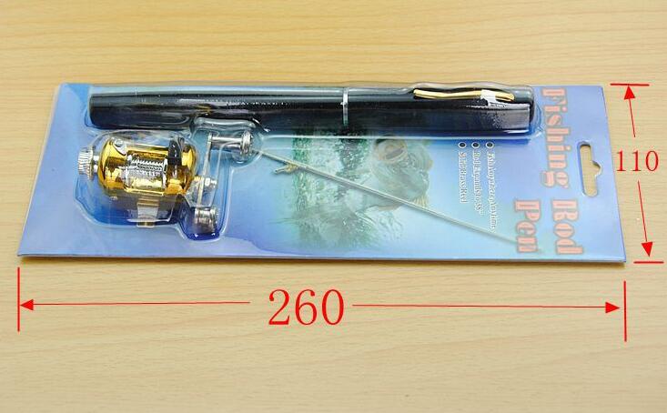 Véritable mini glaçon stylo de pêche canne de pêche canne de pêche avec batterie