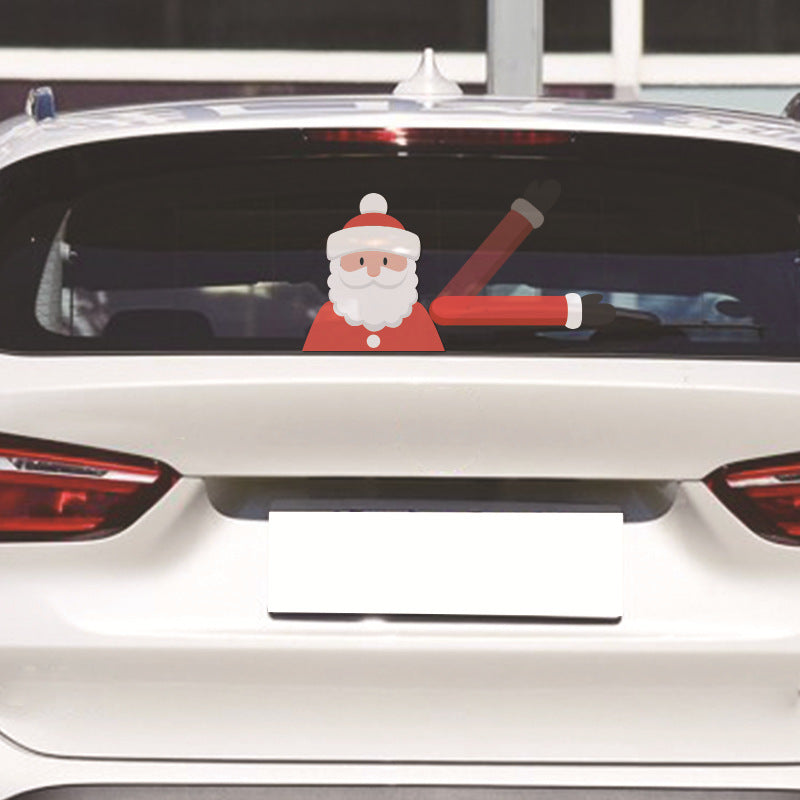 Sticker de voiture Santa Wiper sans paillettes