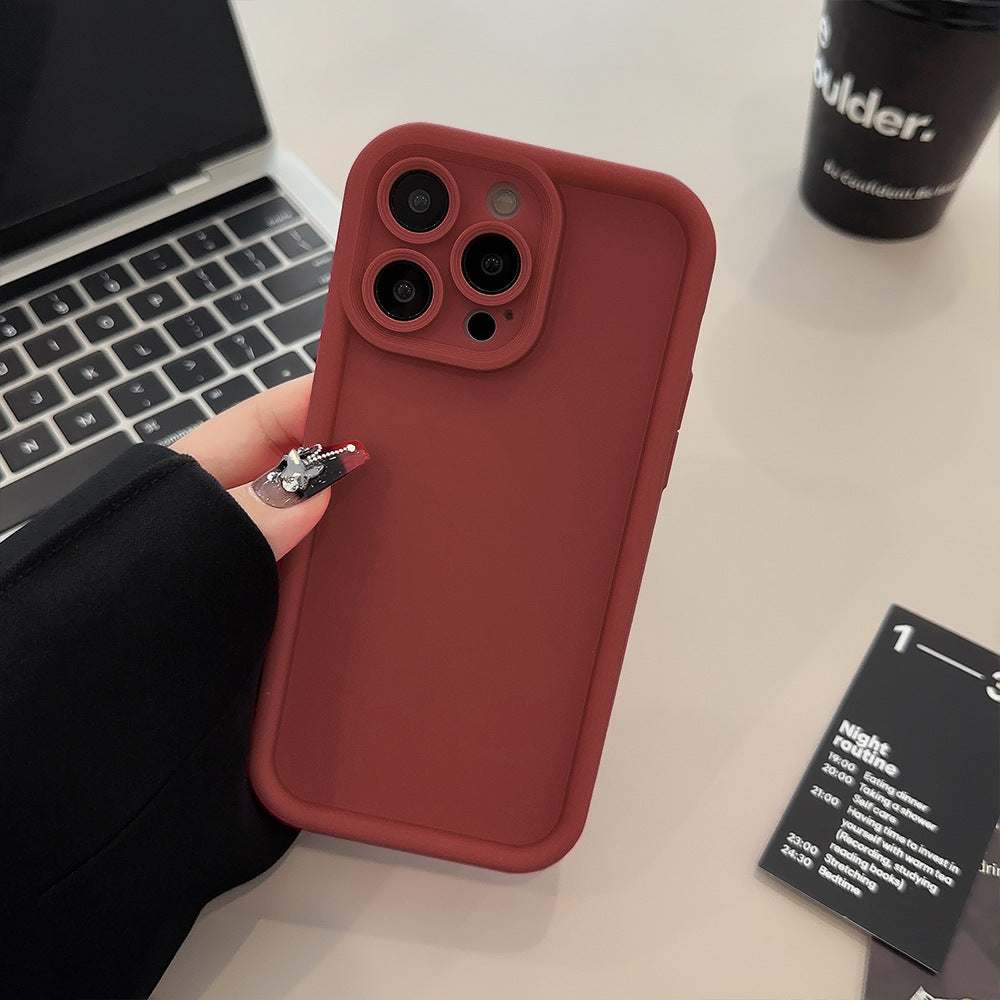 Boîtier de téléphone en silicone tout compris de couleur solide
