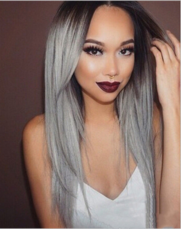 Cheveux ronds et grands teints de scalp, longs et droits