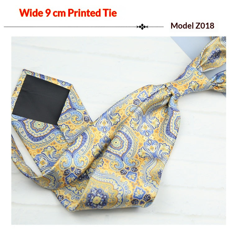 Tie vintage imprimé casual