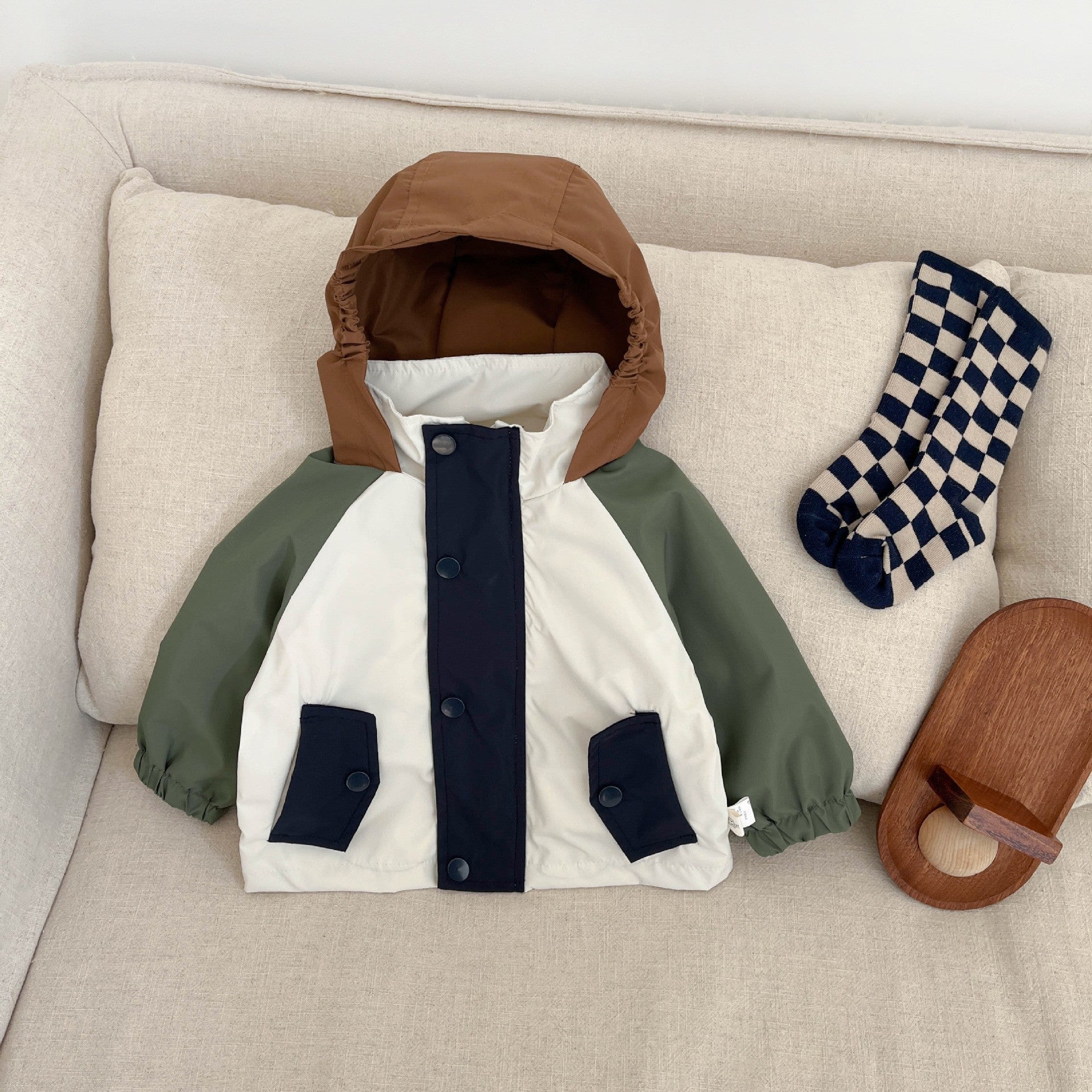 Élégant Veste à capuche d'automne coupe-vent