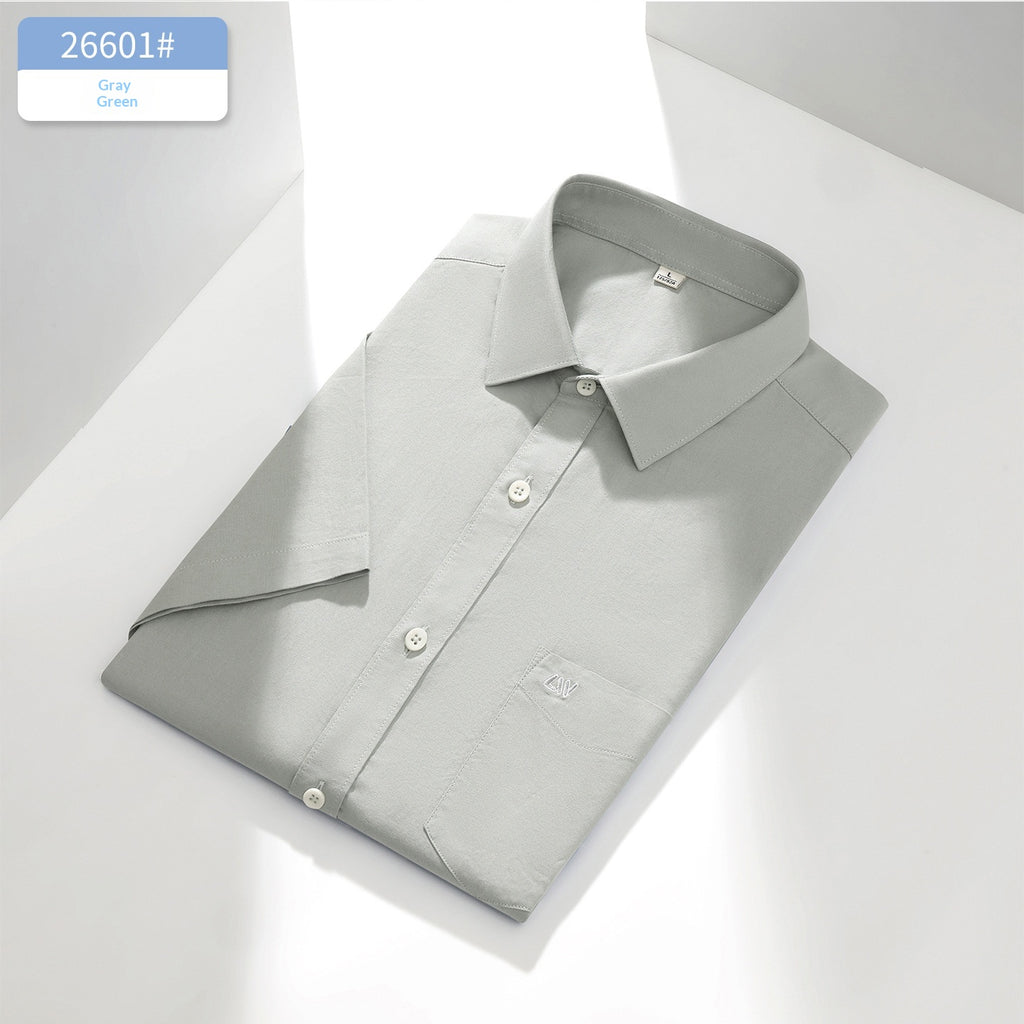 Chemise casuale en coton manches courtes pour hommes