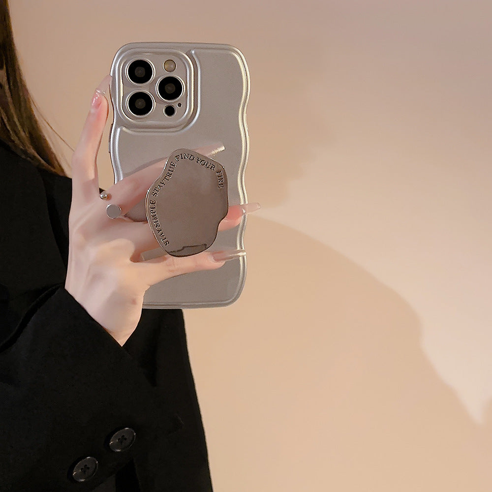 Niche métal bracelet en argent boîtier de téléphone de plaque électronique