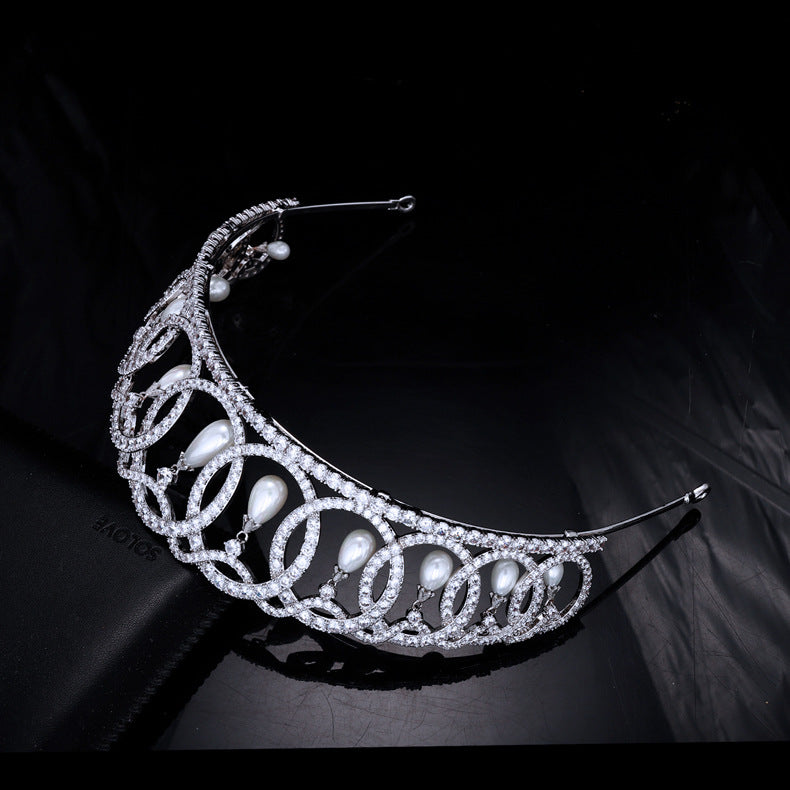 Tête de mariée Royal Queen Crown Zircon