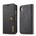 Cowhide Double Adsorption téléphone portable en cuir