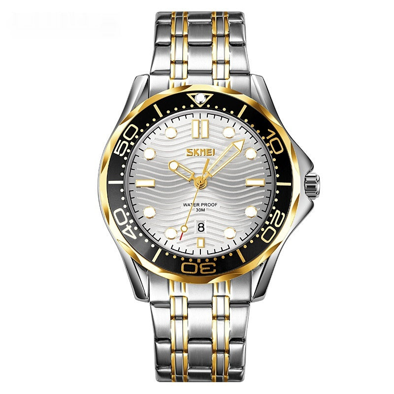 Montre à quartz pour hommes à ruban lumineux