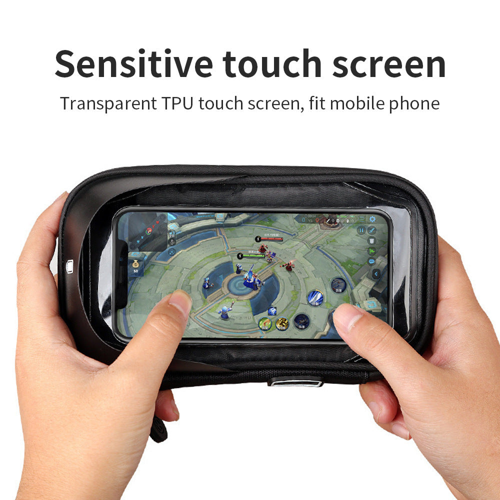 Bicycle Mobile Phone Stand Waterproof Touch Screen Bag Electric Car Motorcycle Cycling Fit