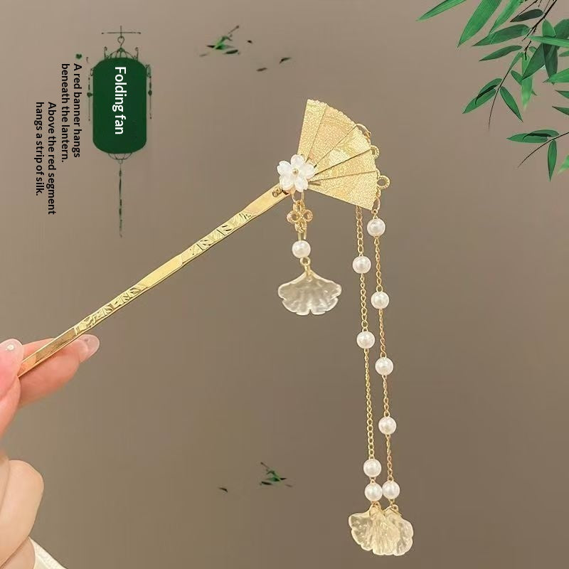 Style vintage épingle à cheveux Floral design sophistiqué polyvalent pour Hanfu