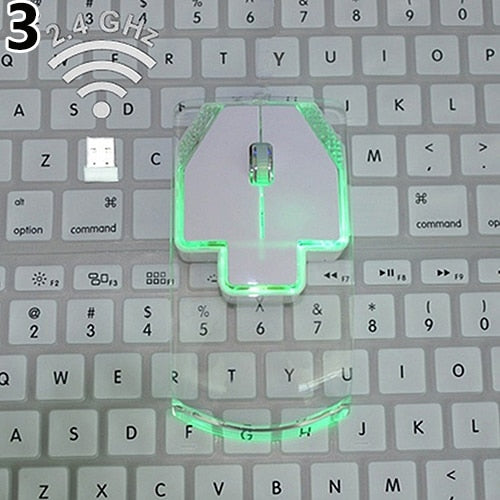 Souris optique lumineuse sans fil Intelligente de 2,4 GHz pour ordinateur portable