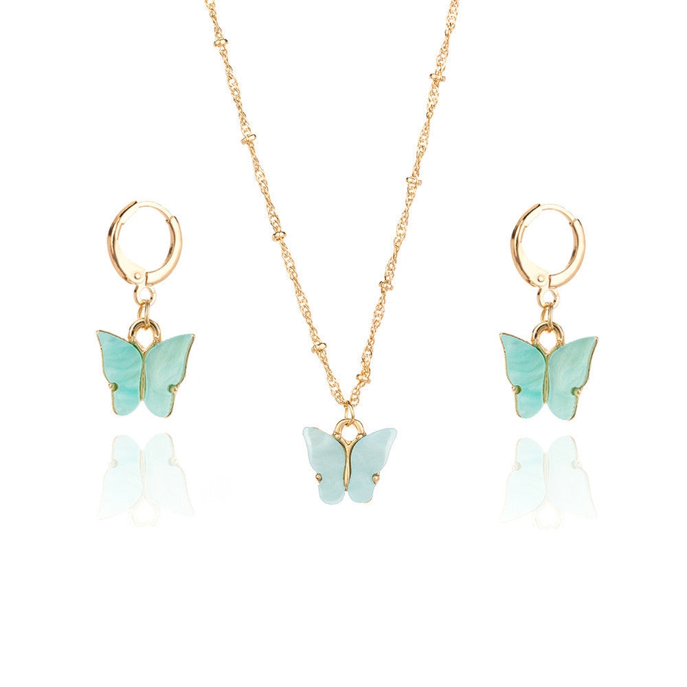 Boucles d'oreilles et colliers acryliques couleur
