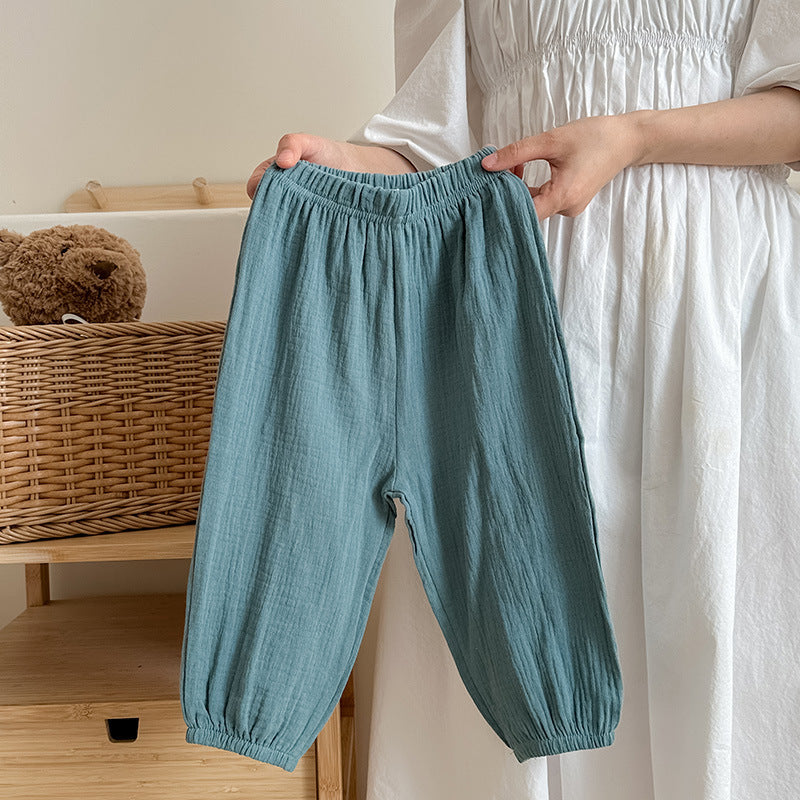 Pantalon pyjama pour filles en coton mince