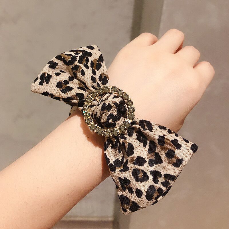 Strass Bowknot cheveux Tie tissu sangle de tête