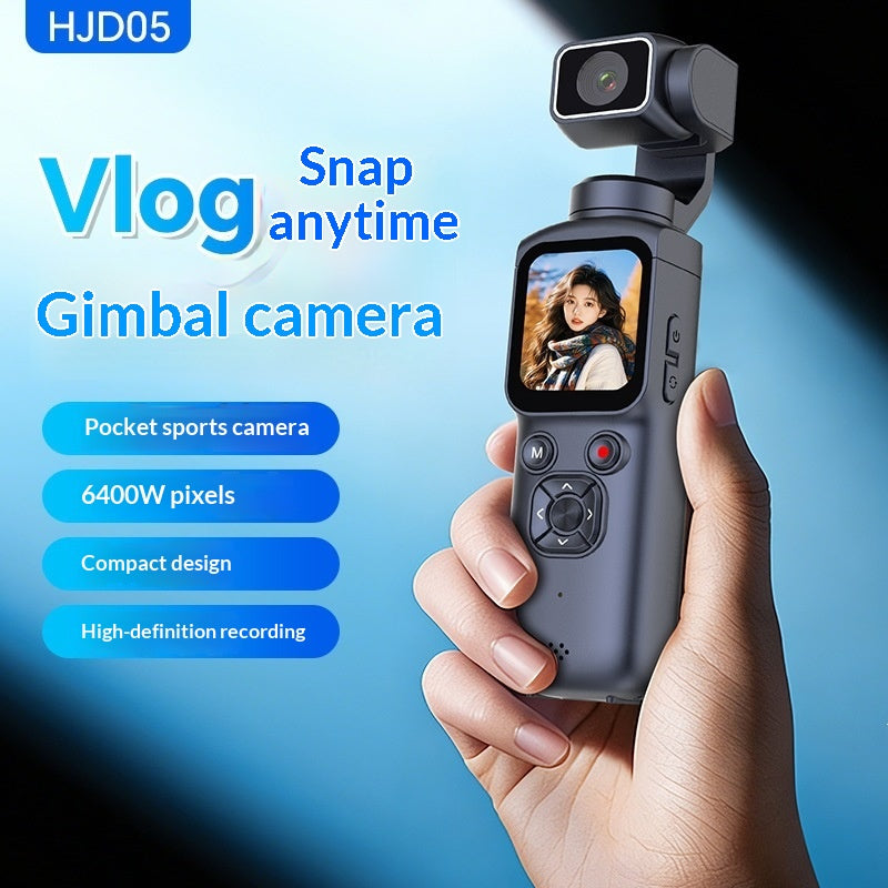 Caméra 4K Gombal portable avec stabilisation de mouvement et reconnaissance du visage