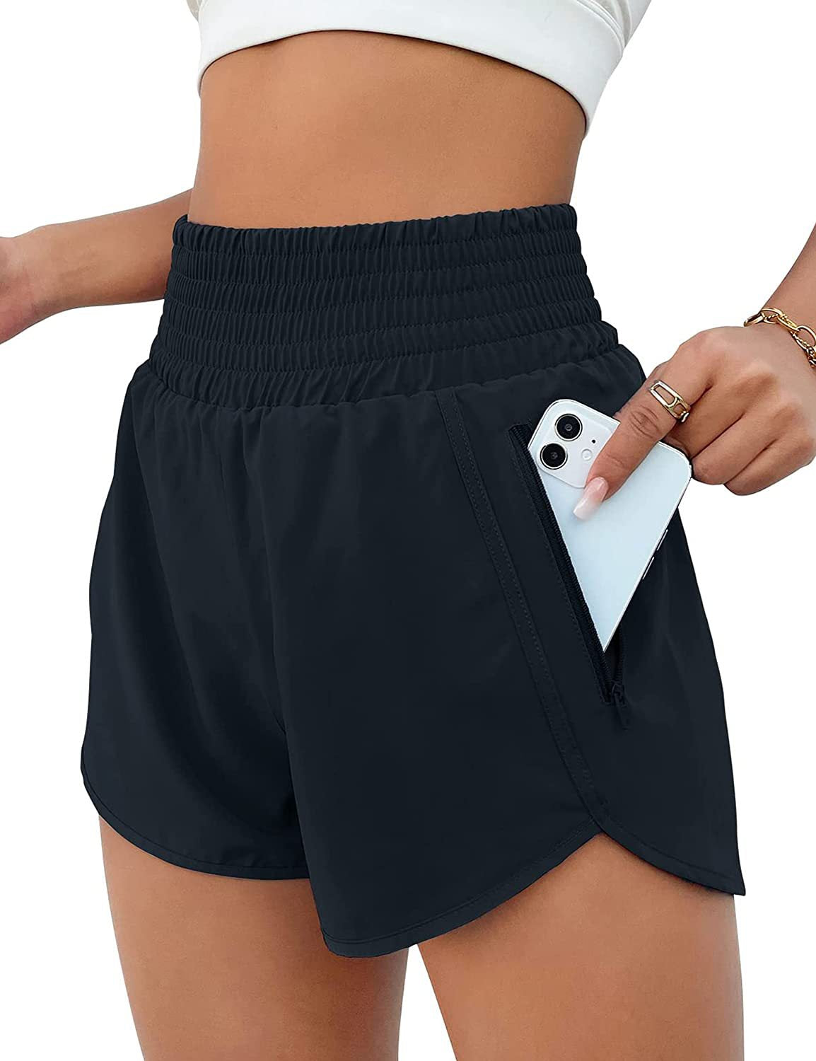 Course haute de femmes Sports de course Faux de Yoga DeuxPiece Short Anti-Light Fitness Wor