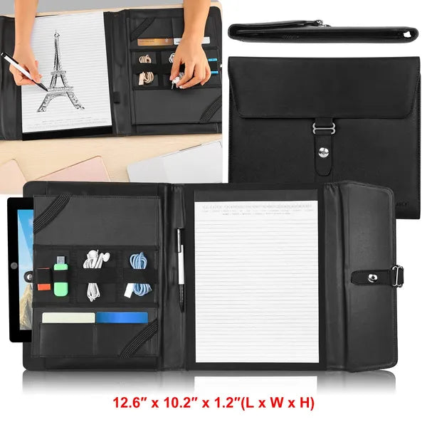 Dossier de portefeuille Padfolio Business Document Organizer PU Leather Padfolio Holder Case