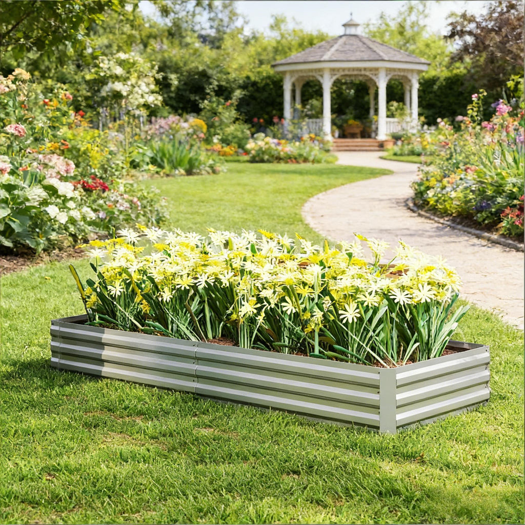 Boîte à fleurs, Boîte à plantes, Lit de jardin, Boîte de planteur surélevée en métal