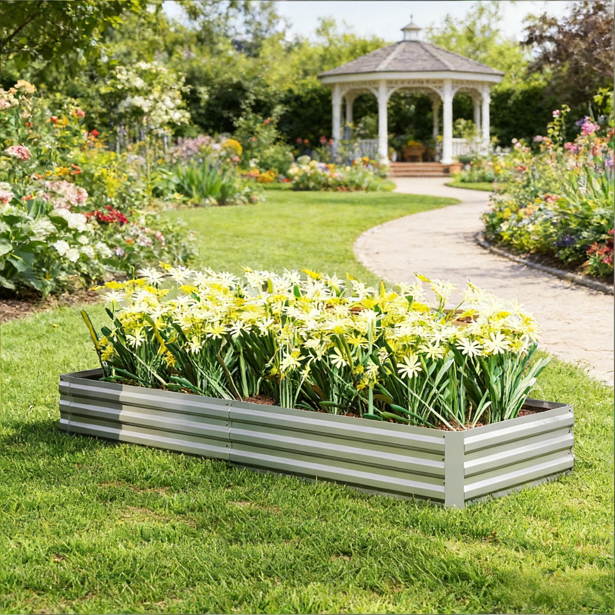 Boîte à fleurs, Boîte à plantes, Lit de jardin, Boîte de planteur surélevée en métal