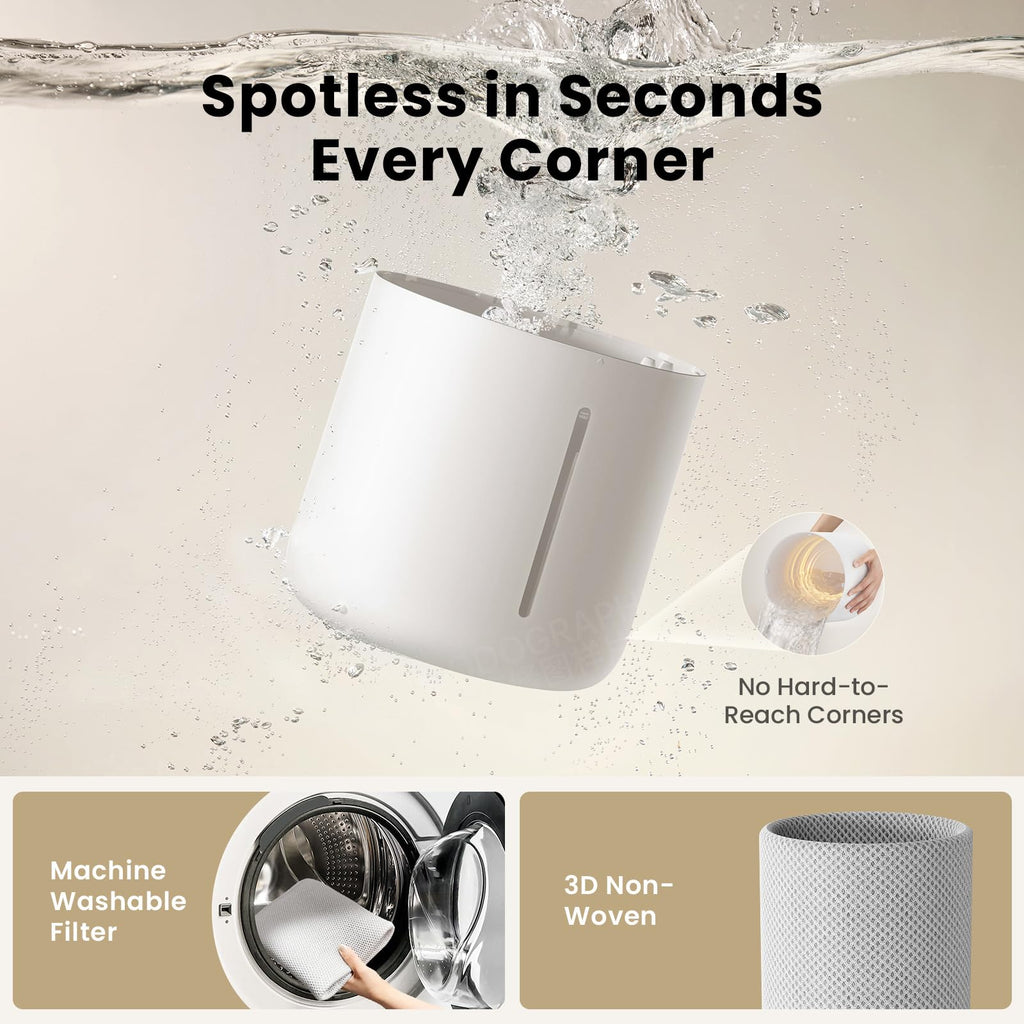 Humidificateur d'évaporation pour les enfants de chambre facile à nettoyer Petit contrôle d'humidité automatique 3L