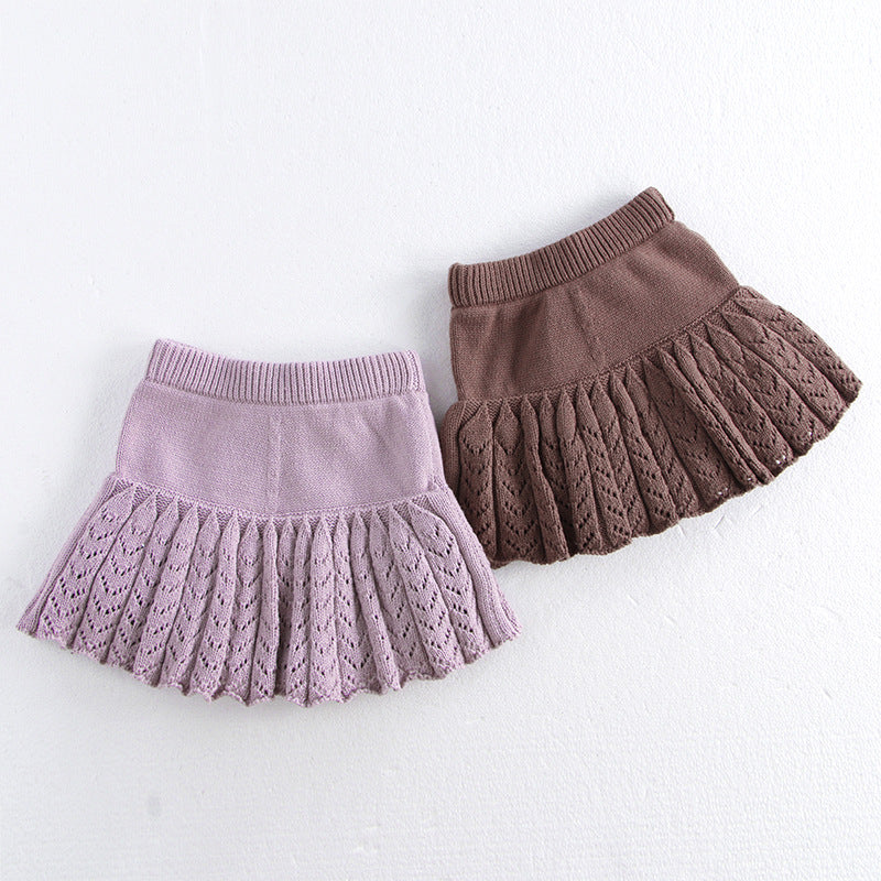 Filles Hollow Retro Plantskirt plissé
