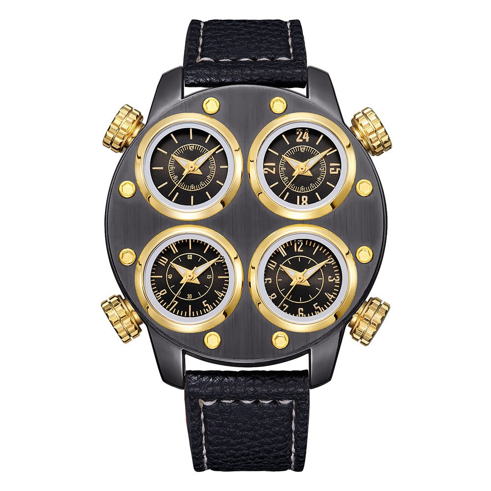 Montre Quartz grand cadran pour hommes