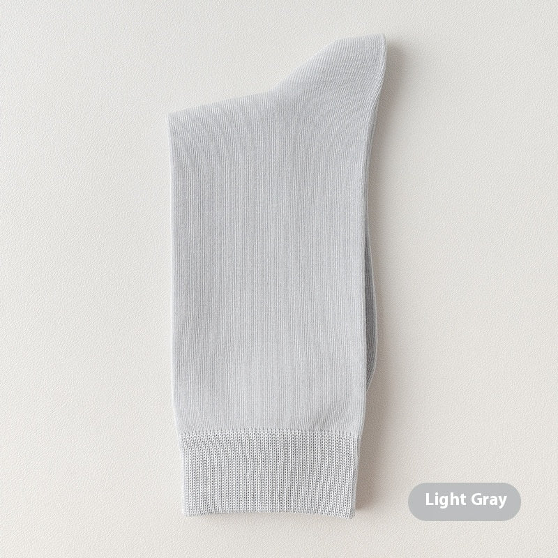 Mi-calf printemps et automne pur coton hommes d'affaires chaussettes