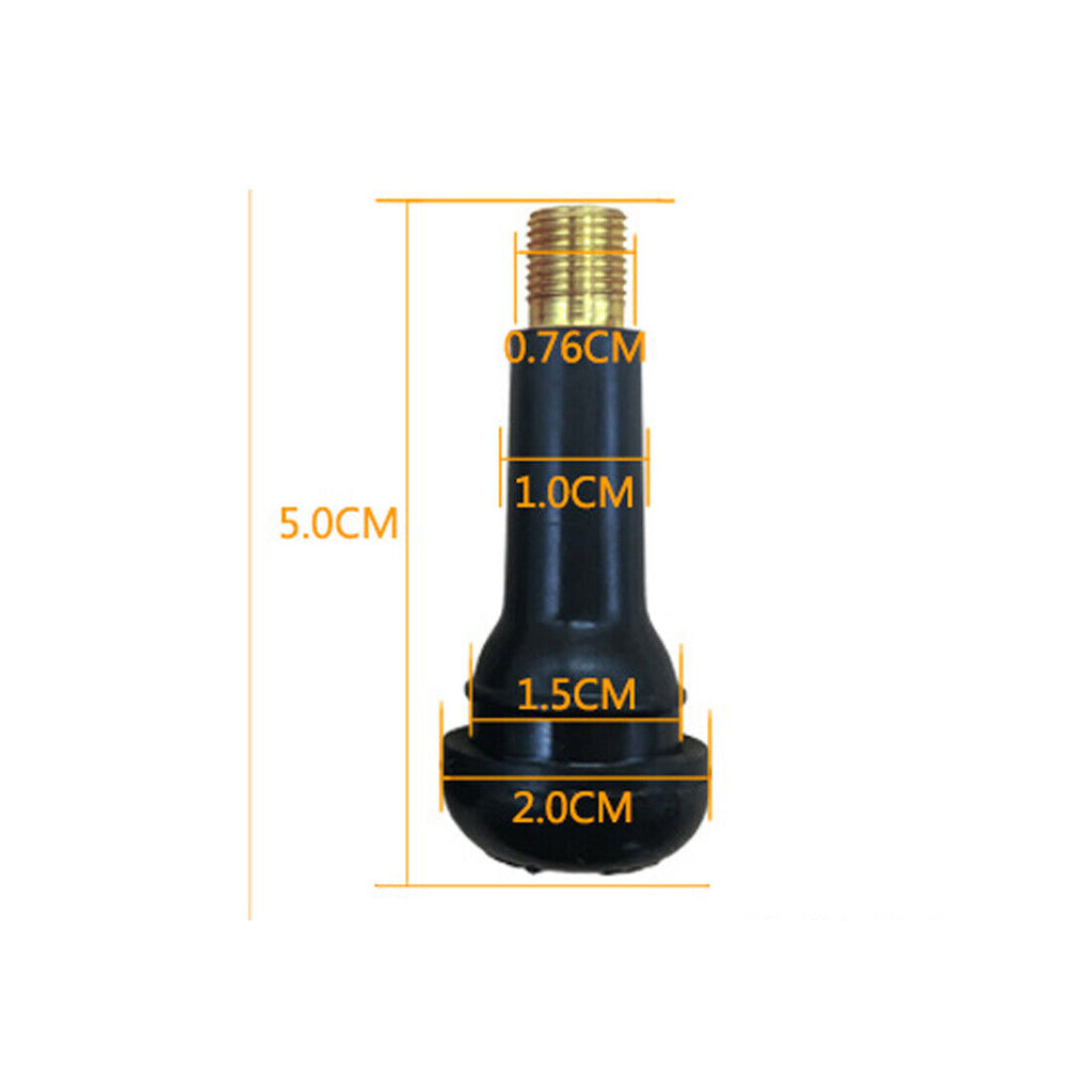 1 00 Pcs TR414 Caoutchouc Tubeless Roue Valves Universel Noir