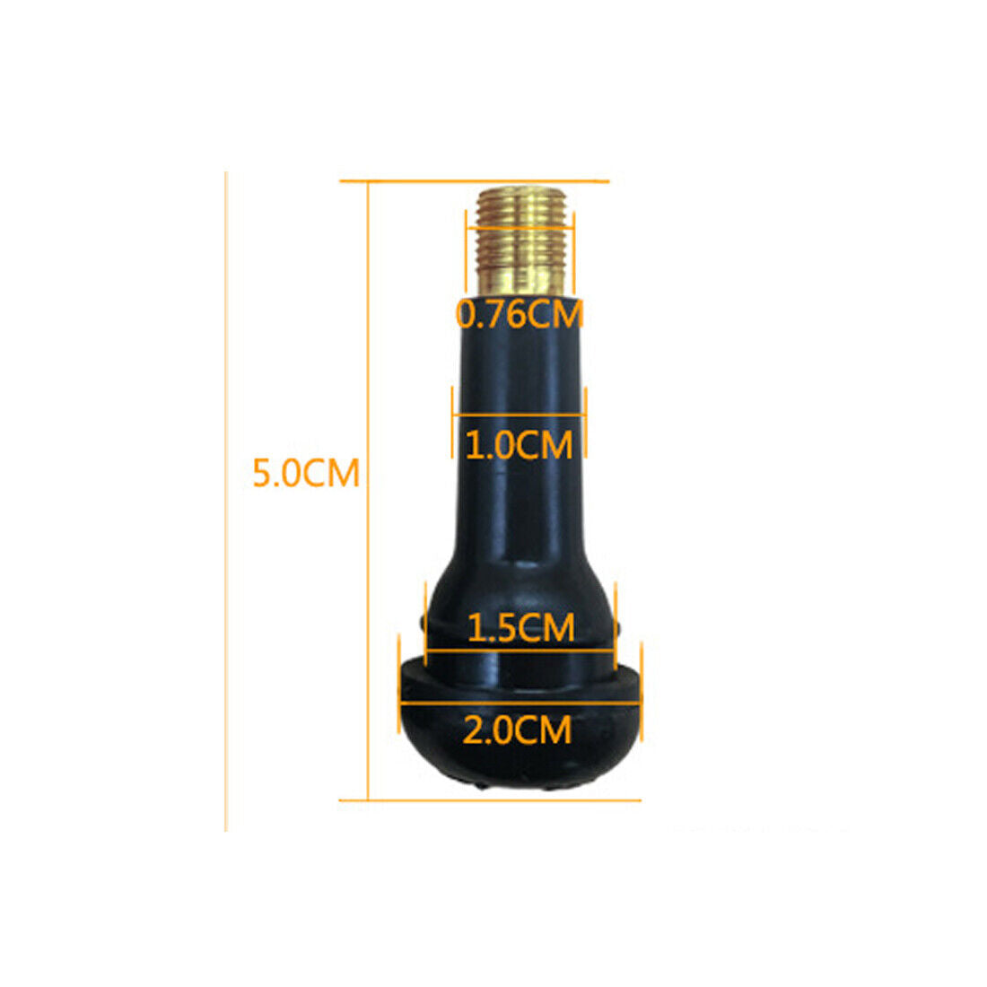 1 00 Pcs TR414 Caoutchouc Tubeless Roue Valves Universel Noir