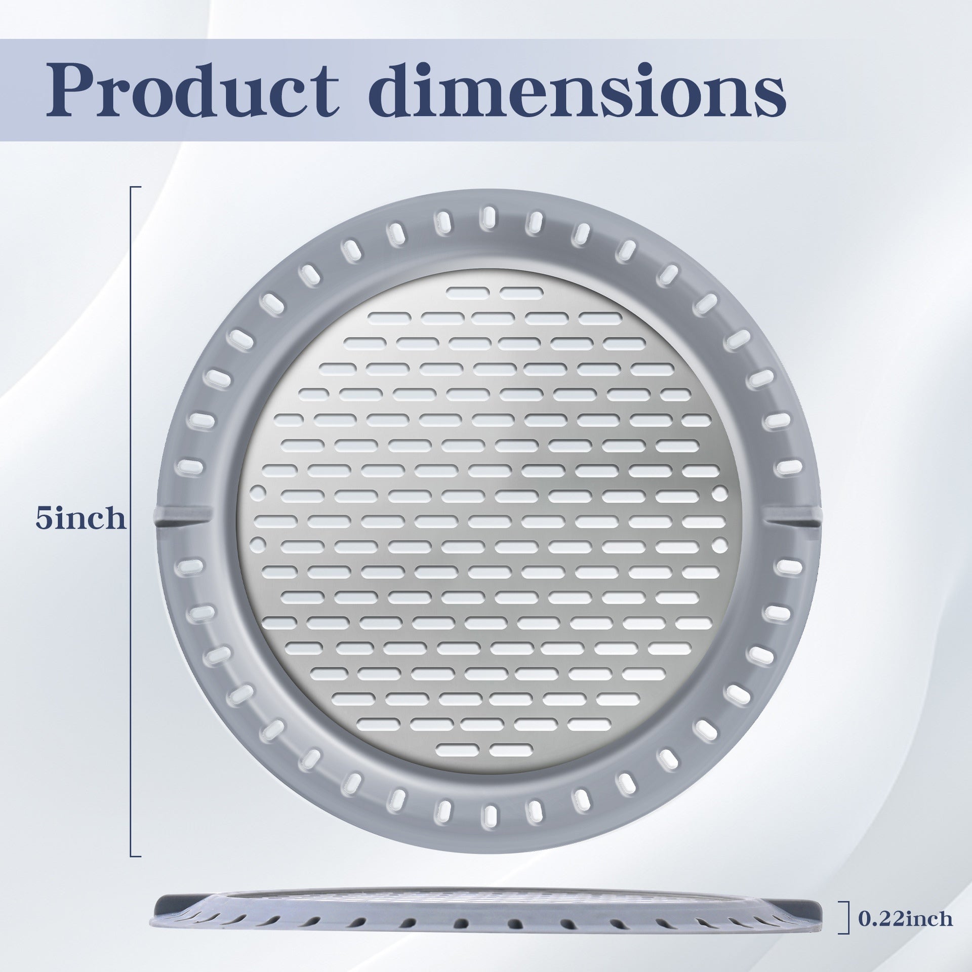 Drain de sol filtre à cheveux-blanc-304 acier inoxydable-15 * 18cm-1 pièce