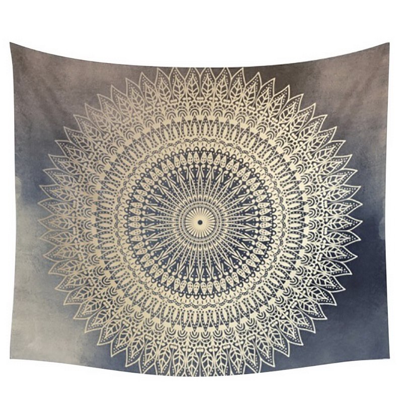 Indien Mandala Tapestry Vert Bleu Fleur Belle tapisserie murale 210x150cm Couverture de lit