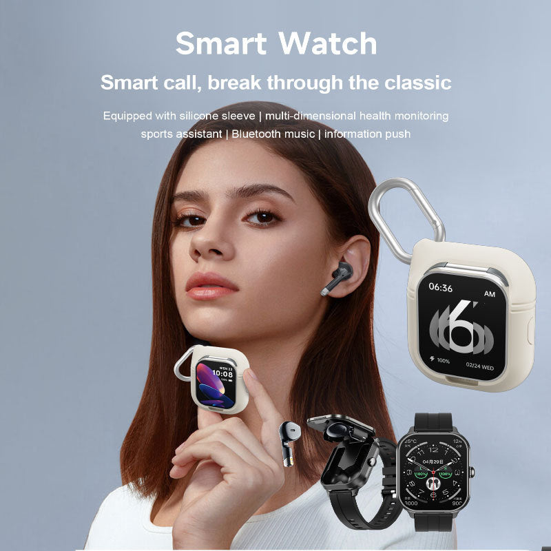 D8pro Smart Watch Casque Tws Deux-en-un Surveillance de la santé