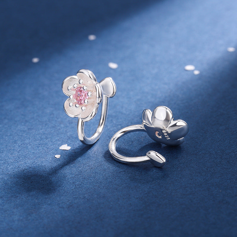Cerise Blossom Ear Clip Femmes Style coréen