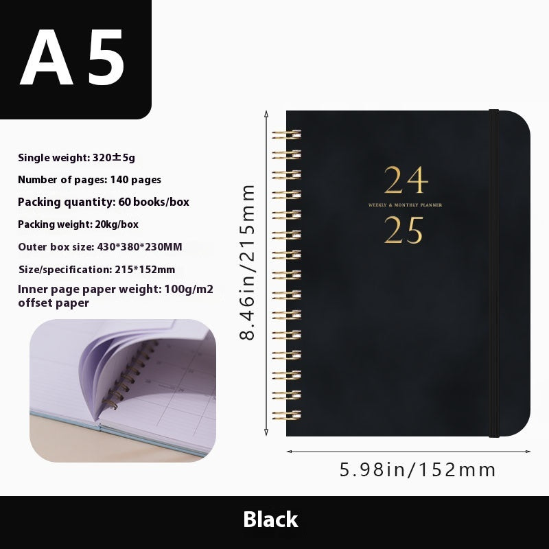Carnet de notes en métal portable en cuir