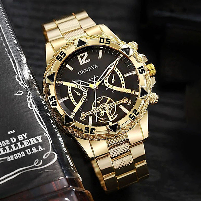 Montre mécanique Volkswagen entièrement automatique pour homme avec bracelet en acier